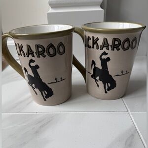 Set of 2 Sonoma Buckaroo Western Cowboy Coffee Tea Mug